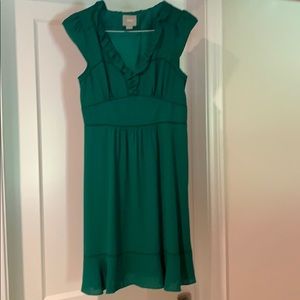 Maeve green dress from Anthropologie